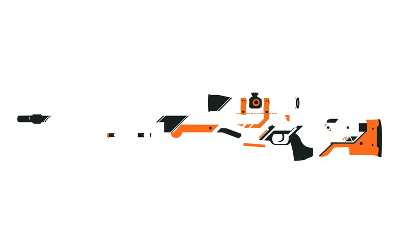 Strike, Strike: Global Offensive, minimalism, 4K, Counter, Asiimov