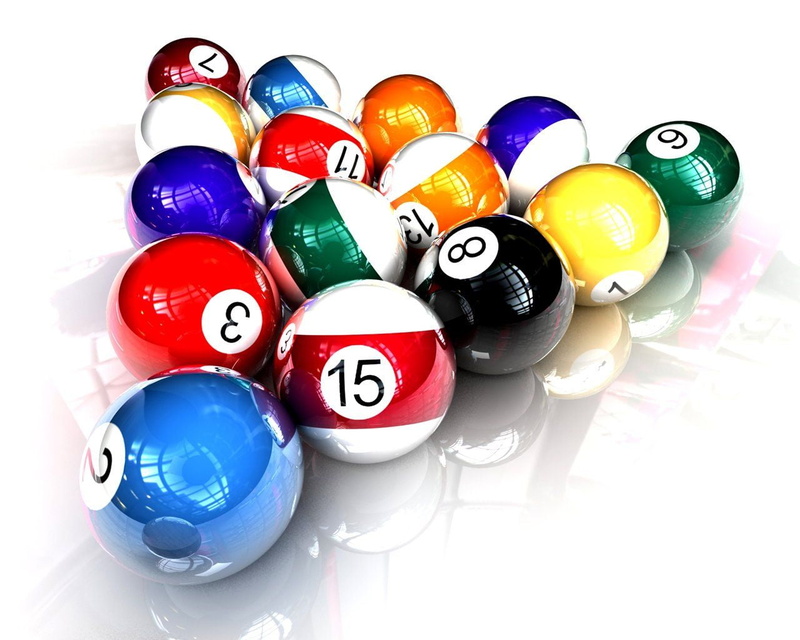 balll, close-up, geometric shape, sport, color, high angle view, group of objects, Billiards, ball, multi colored, billiard, table, still life, indoors