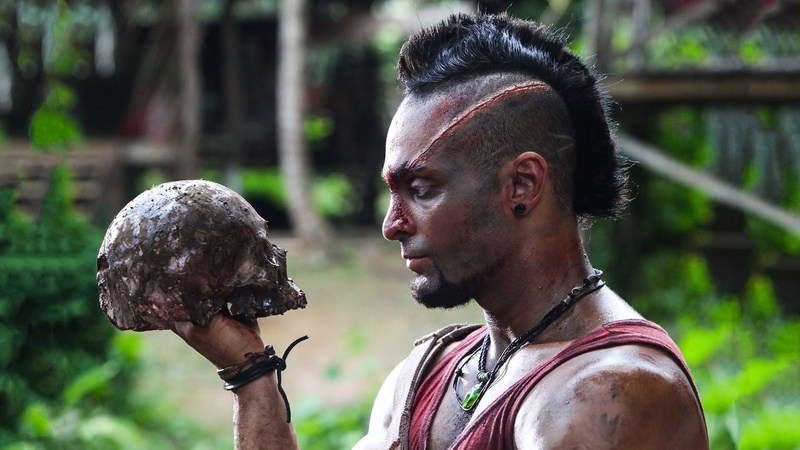 cry, video games, far, scar, 1080P, tank, s, top, men, hd, red, skull, cosplay
