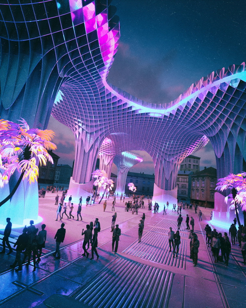 neon, synthwave, purple background, 00111 (Artist), futuristic, cyber, dark, 720P