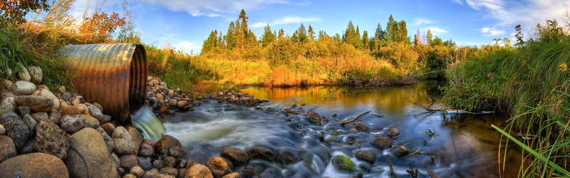 hd, 2K, sewer, trees, rocks, hdr, nature