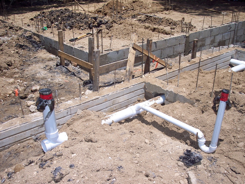 building, protection, concrete, belize, in ground, pipes, beside, central america, sewer, field, 2K, ground, real people, construction worker, high angle view