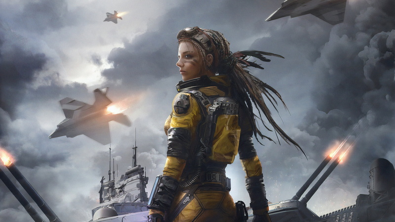 Girl, Sci Fi, Women Warrior, 4K, Jet Fighter, Dreadlocks, Woman Warrior