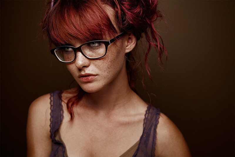 fashion, 720P, young adult, front view, Kacy Anne Hill, redhead, hipster - person, one person, adult, close-up, women with glasses, hairstyle, studio shot