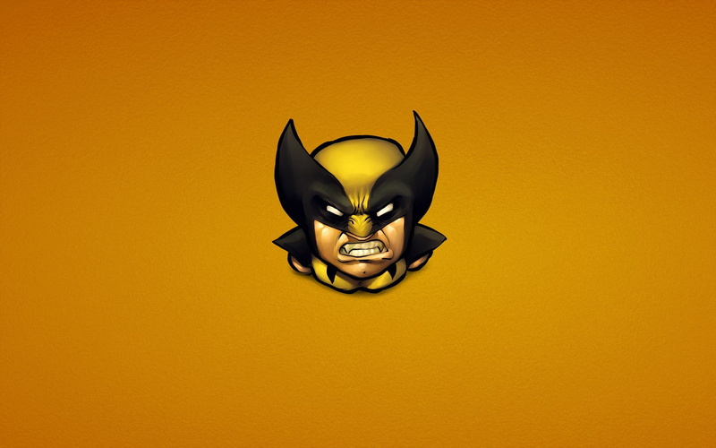 1080P, minimalism, yellow, Paul Davey, Wolverine
