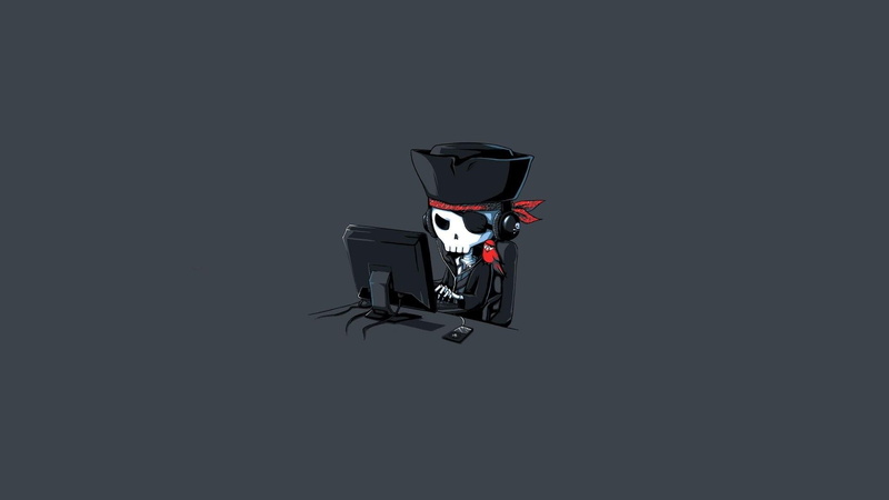 computer, 1080P, pirates, skeleton