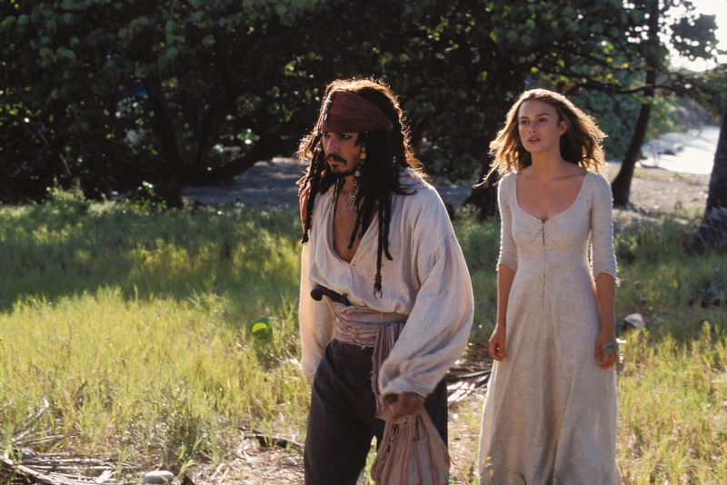Elizabeth Swann, Jack Sparrow, Pirates Of The Caribbean: The Curse Of The Black Pearl, Johnny Depp, Pirates Of The Caribbean, 1080P, Keira Knightley