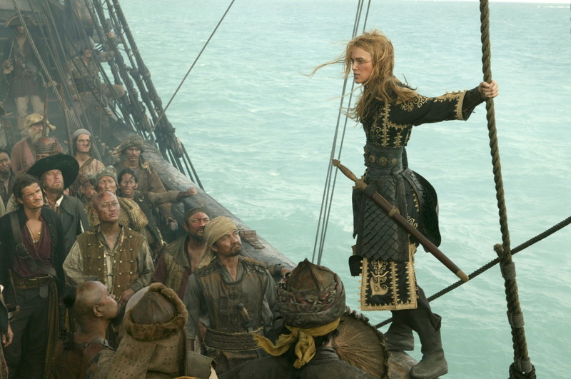 Hector Barbossa, Pirates Of The Caribbean, Orlando Bloom, Elizabeth Swann, Geoffrey Rush, Will Turner, Keira Knightley, Pirates Of The Caribbean: At Worlds End