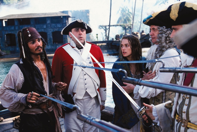 young adult, group of people, city, Johnny Depp, architecture, Pirates Of The Caribbean: The Curse Of The Black Pearl, three quarter length, Jack Sparrow