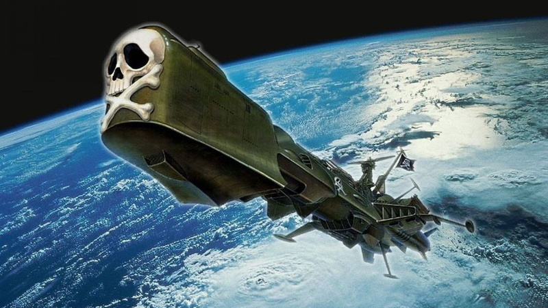 fantasy, 1spch, pirate, adventure, space, 1080P, anime, fi, Manga, series, sci, spaceship, Harlock, pirates, captain