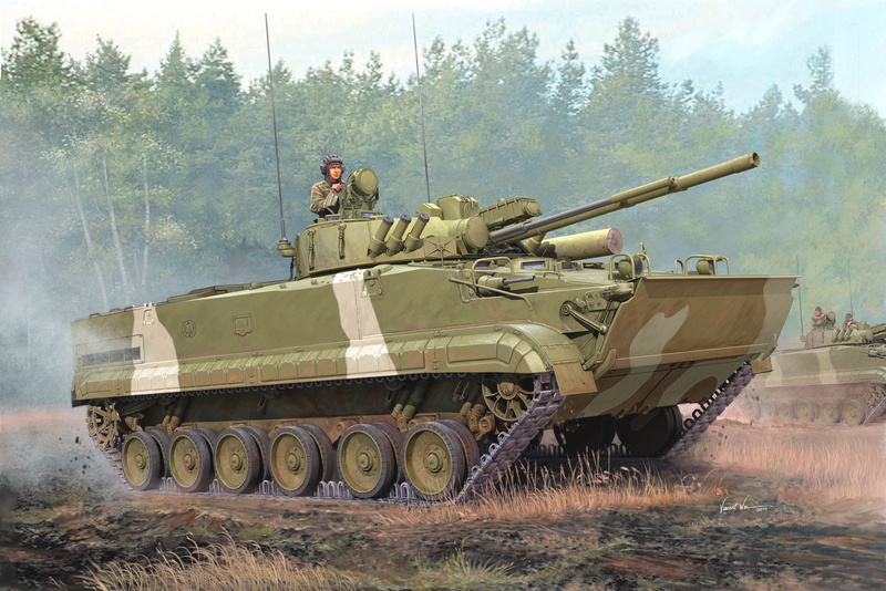 land, side view, government, outdoors, military, nature, one person, day, army, machine gun, infantry fighting vehicle, The BMP-3, armored tank, security