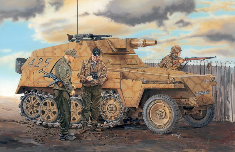 Sd.Car.250/8, Figure, KwK 37 L/24, Easy, APC, Stub, Armored car 7, Kampfwagenkanone 37 L/24, Fire support, 2K, 5 cm, Half-track, Special motor vehicle 250