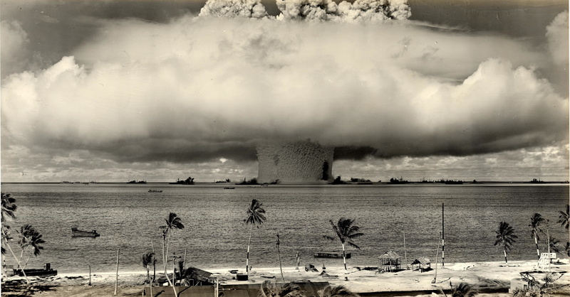 communication, sky, power in nature, exploding, 2K, cloud - sky, explosive, warning sign, pollution, military, water, Pacific Ocean, weapon, sign, aggression