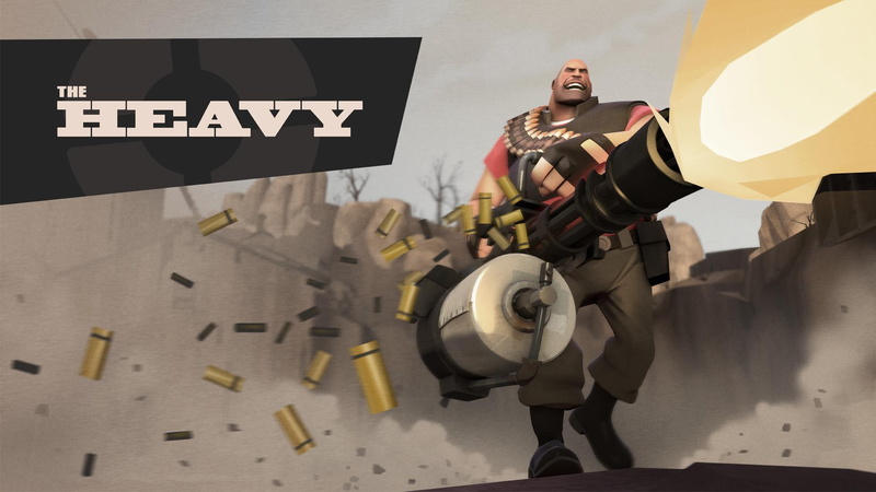 hd, 1080P, guy, minigun, weapons, video games, fortress, team, heavy
