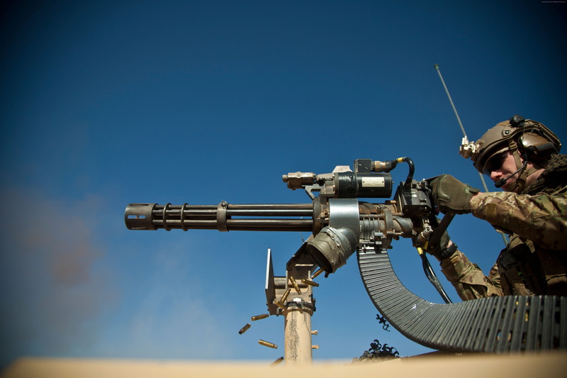 U.S. Army, Minigun, M134, machine gun, XM196, M134D-H, 5K, soldier, Gatling