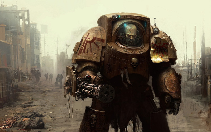 2K, armor, minigun, warhammer 40k