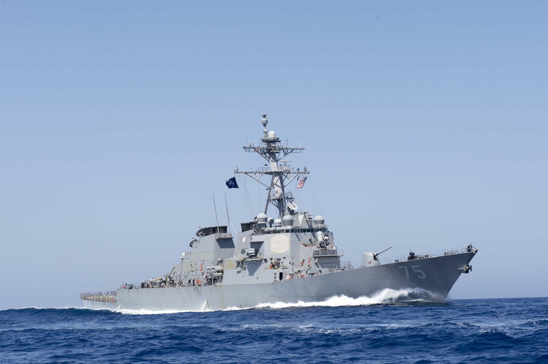 on the move, United States Navy, business, shipping, military, side view, nature, water, helicopter, outdoors, freight transportation, ship, navy, sky