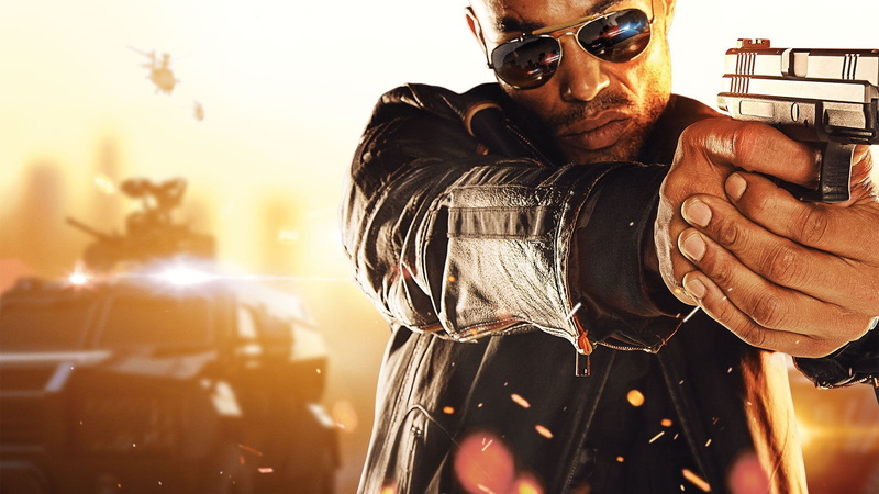 Battlefield Hardline, pistol, 1080P, battlefield, Electronic Arts, hardline, Visceral Games, glasses, gun, police, his hands, cop, machine