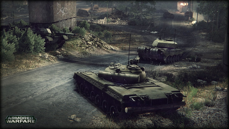 Armored Warfare, video games, tree, land vehicle, history, 1080P, high angle view, day, tank, building, plant, city, road, street, built structure, transportation