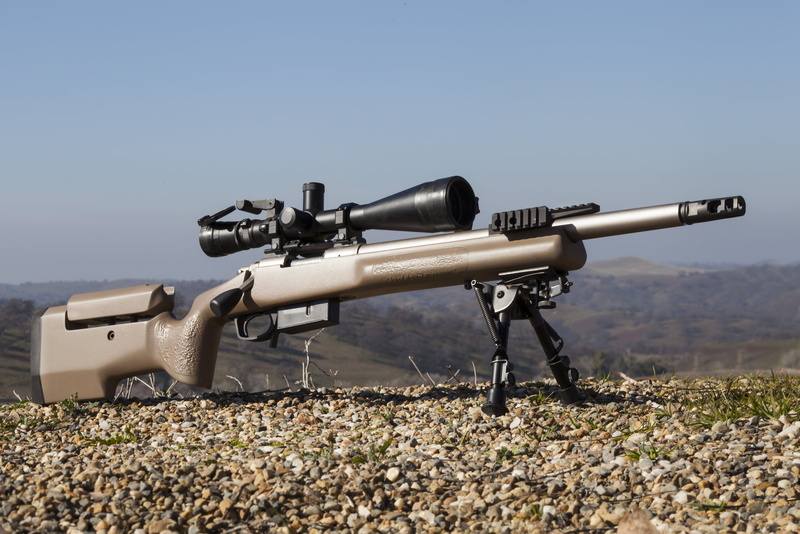 fry, metal, nature, rifle, brown, land, day, sniper, war, military, sky, weapons, black, optics, side view, sunlight, fighting, gravel, 1080P, no people
