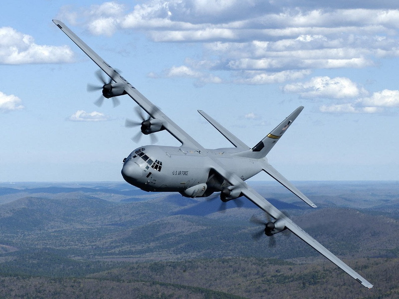 aircraft, outdoors, air vehicle, air force, c, helicopter, mountain, hercules, nature, motion, gray, carrier, no people, army, Aircrafts / Planes, flying