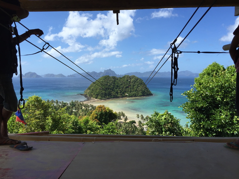 tranquil scene, philippines, non-urban scene, man, outdoors, rope, nautical vessel, cable, cloud - sky, nature, sky, tree, 2K, daytime, zipline, sea, el nido