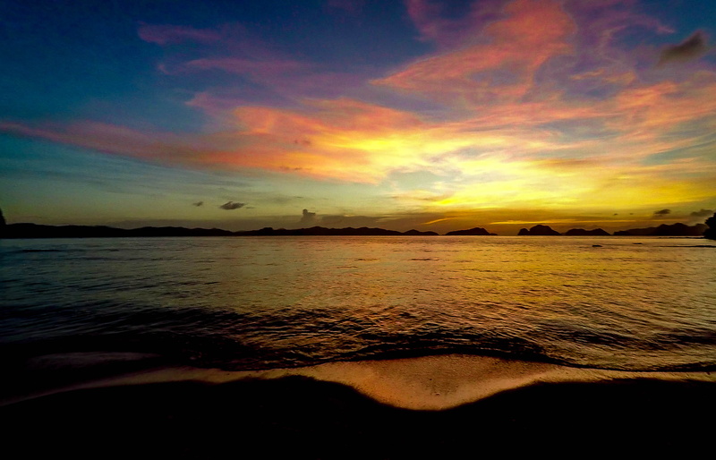 tranquility, cloud - sky, dramatic sky, beach, philippines, sunset, 2K, beauty in nature, tranquil scene, sea, michael liao, sky, outdoors, islands, ocean