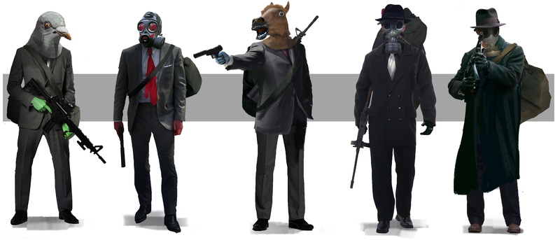 security, indoors, criminals, characters, game, rifle, the robbers, military, studio shot, protection, side by side, clothing, in a row, weapon, uniform