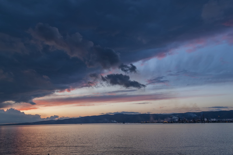 cloud, idyllic, souvenir, Reflection, sky, kocaeli, mountain, composition, light, coastline, dramatic sky, değirmendere, outdoors, water, sparkle, emotion