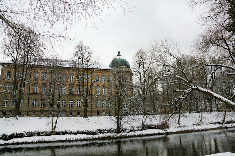 bare tree, building, travel, architecture, south, rest, ice, park, river, spirituality, house, history, built structure, water, business, office, donauwelle