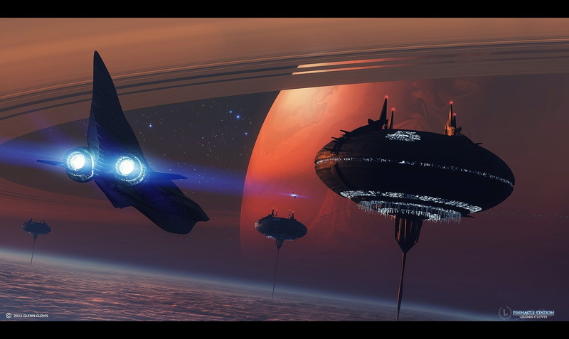 planets, space, stars, station, space station, 1080P, Planet