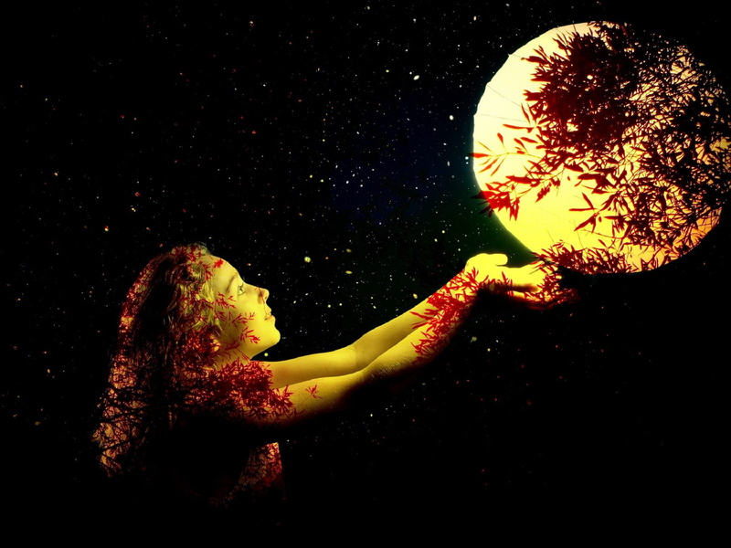 night, digital composite, lifestyles, astronomy, hairstyle, water, indoors, one person, auto post production filter, sky, a, side view, holding, child