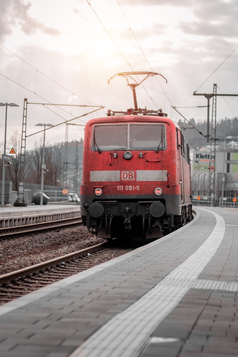 railroad car, travel, locomotive, platforms, city, train - vehicle, freight car, shipping container, train station, 5K, rails, public transportation, power supply