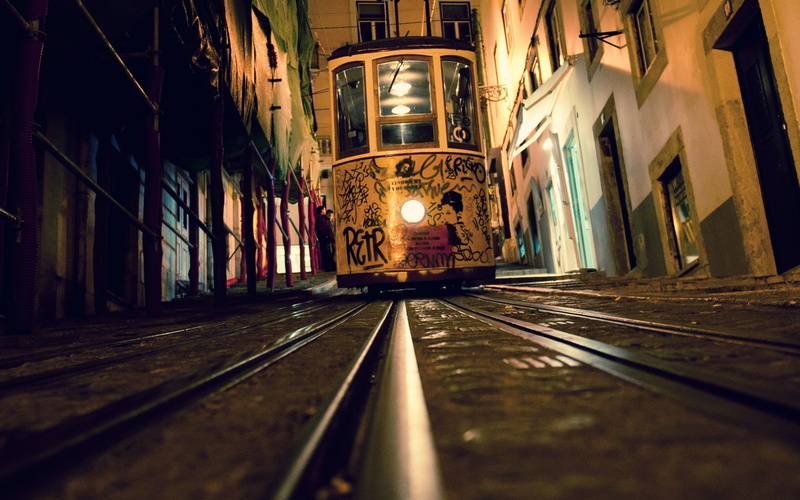 lisbon, elevators, tram, tracks, 2K, railroad