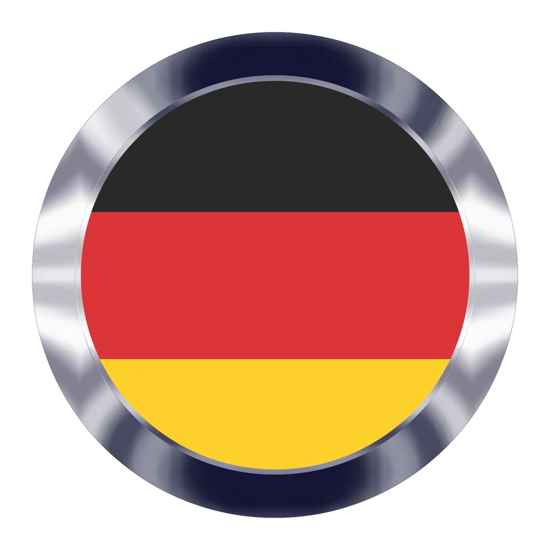 design, circle, cut out, copy space, geometric shape, metal, german, germany, white background, flag, silver colored, shiny, 1080P, no people, shape, white color