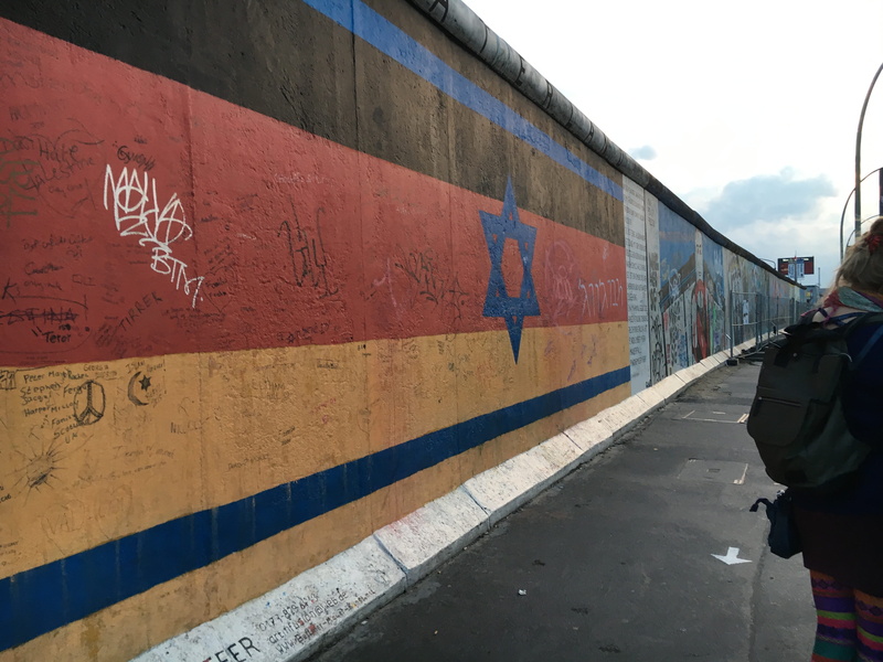 architecture, built structure, art and craft, leisure activity, graffiti, transportation, Flag, subway train, nature, people, outdoors, jewish, Berlin