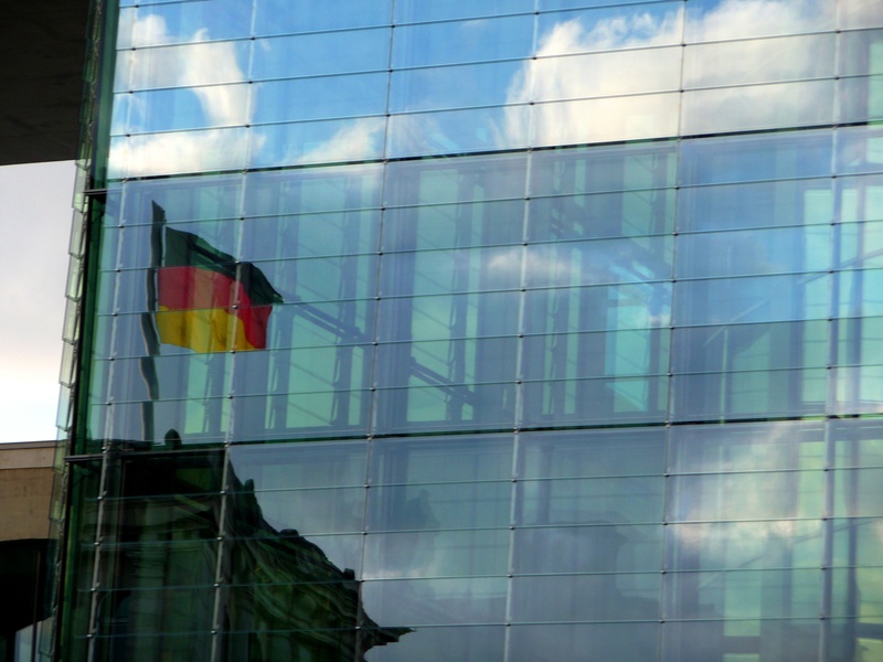 building, 2K, transparent, building exterior, symbol, german flag, architecture, black red gold, reflection, office building exterior, window, nature