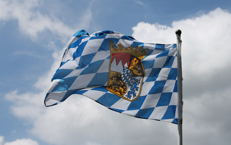 bavaria, blow, germany, german, outdoors, wind, flutter, sky, shape, swiss francs, nature, flag, flying, day, pole, waving, bavarian, low angle view, freedom