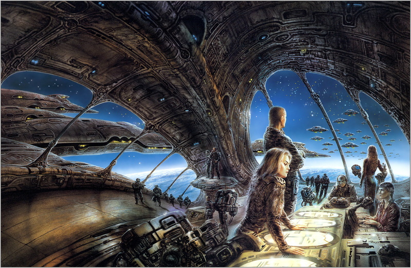Luis Royo, history, the past, ruined, arch, statue, space, travel, people, building exterior, built structure, trek, 1080P, travel destinations