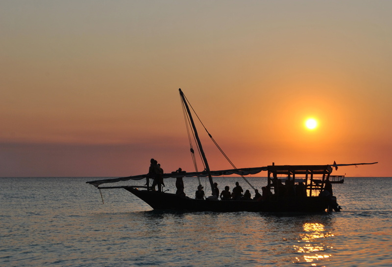 sailboat, zanzibar, idyllic, boat, sunset, waterfront, tanzania, tranquil scene, water, beauty in nature, island, horizon, nautical vessel, boot, people