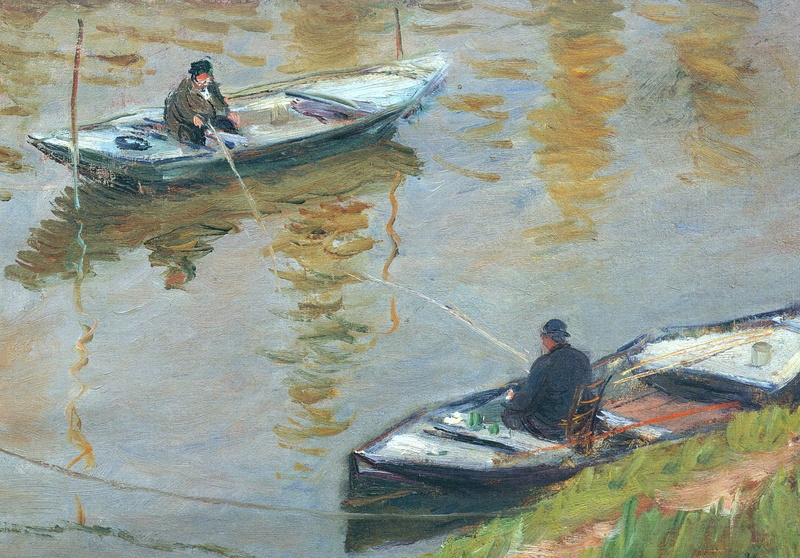 picture, 1080P, Claude Monet, landscape, boat, Two Fishermen