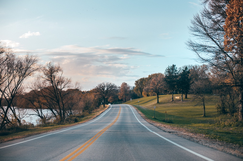 road, trees, transportation, midwest, colours, sunset, outdoors, cloud - sky, diminishing perspective, the way forward, 5K, beauty in nature, vintage