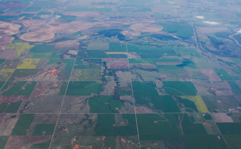 tranquility, no people, great plain, nature, terrain, view into land, farm, little, aerial view, aerial, oklahoma, rural, day, plain, fields, 4K, tranquil scene
