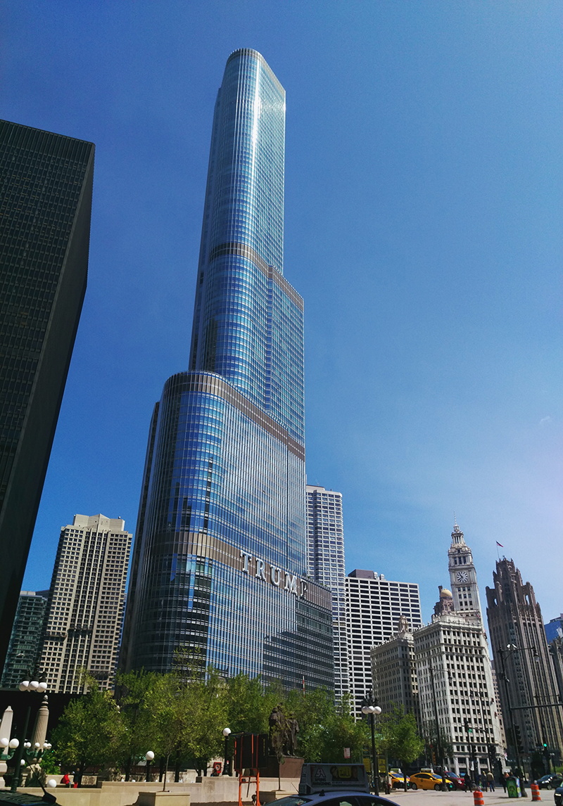architecture, office building exterior, usa, structure, landmark, trump, urban skyline, no people, travel destinations, metropolitan, building, 4K, michigan avenue