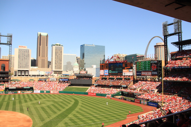 midwest, missouri, baseball, clear sky, building, st louis, architecture, skyscraper, building exterior, day, sky, outdoors, decks, leisure activity, skyline