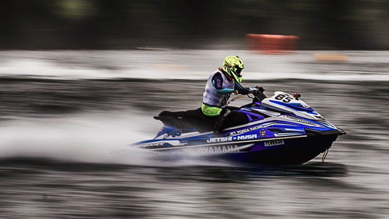 transportation, men, racing, water sports, one person, 4K, blurred motion, speed, day, real people, crash helmet, water motorcycle, race, sport, jetski race