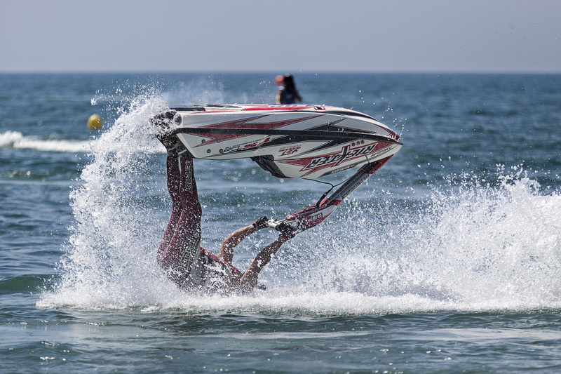 splash, outdoors, sea, personal, plunge, person, water, people, horizon, jet, flip, 4K, splashing, vertical, daytime, jetski, beauty in nature, sport