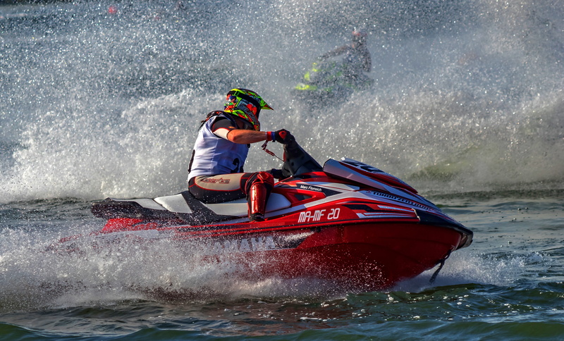 racing, water sports, nature, 4K, men, day, power in nature, motorsport, watercraft, people, personal, beauty in nature, red, jet ski, outdoors, sea, riding