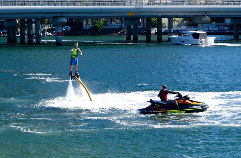 lifestyles, Propulsion, skill, jet boat, motion, nature, aquatic sport, propulsion, watersport, Jetpack, day, sea, transportation, real people, Water, nautical vessel