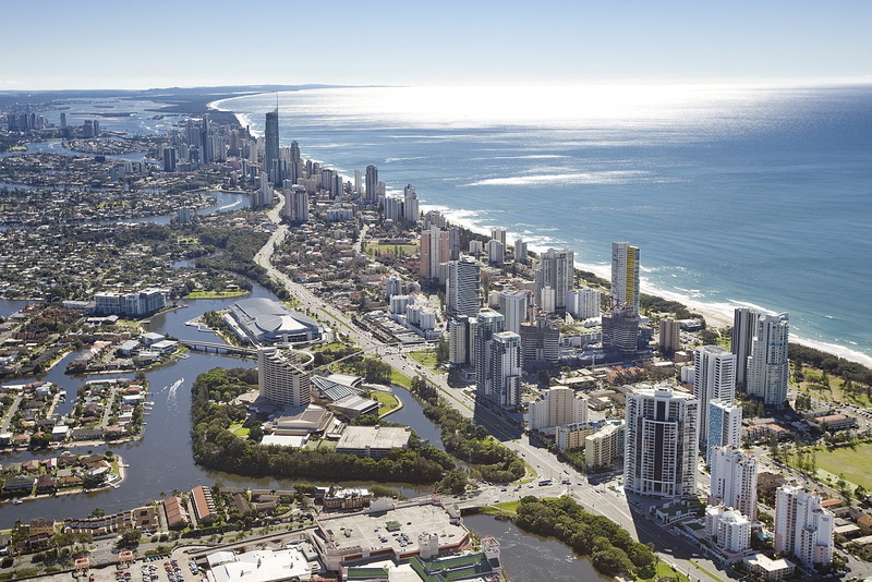 aerial view, skyscraper, office building exterior, residential district, water, Australia, city, day, architecture, crowd, building, building exterior
